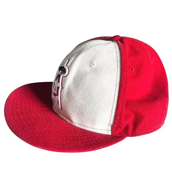 New Era 59fifty Los Angeles Angels Stars & Stripes July 4th On-Field Cap 7 1/4 - Picture 8 of 8